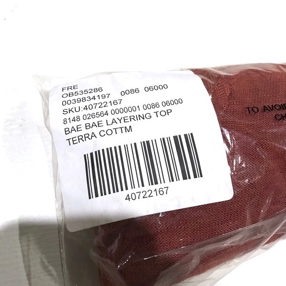 NWT Free People Bae Bae Layering Top Terra Cotta - Picture 9 of 9